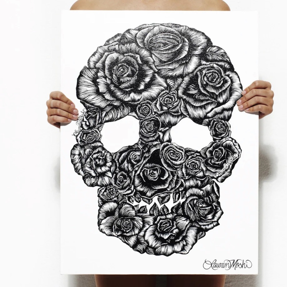 NEW Lauren Moshi Rose Skull - Picture 10 of 10